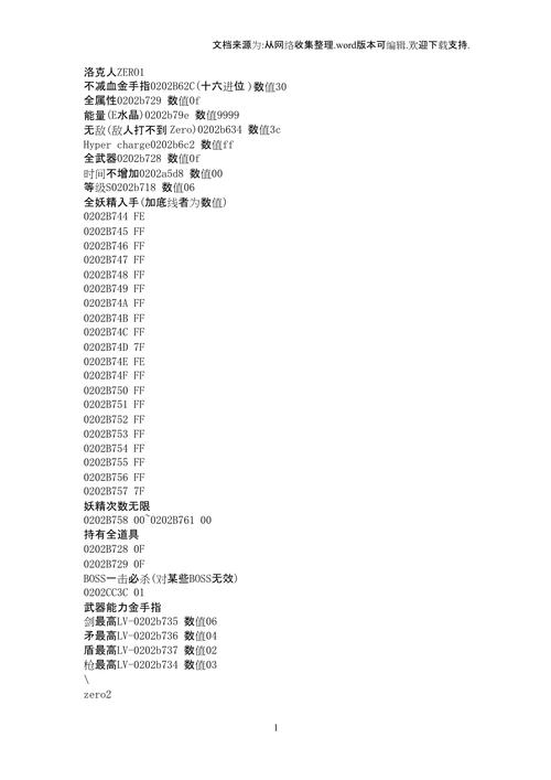 伊苏7金手指代码大全，想要哪个功能直接查！