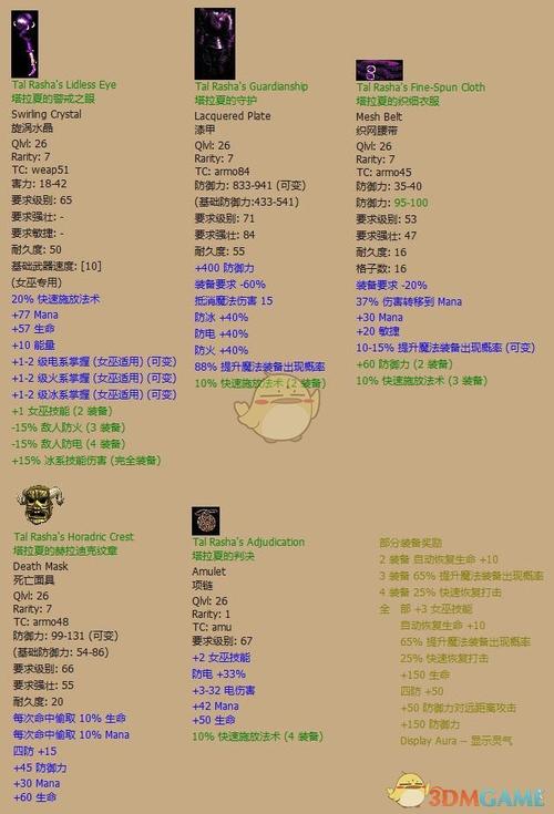 暗黑破坏神2：各个职业套装推荐及搭配技巧详解