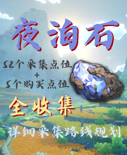 原神夜泊石获取攻略：位置分布图及采集技巧详解