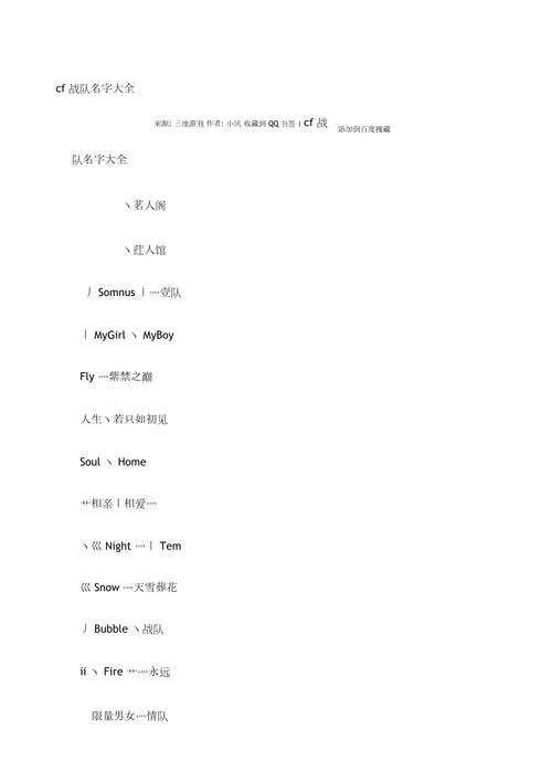 热门穿越火线战队名字有哪些？10大精选推荐榜！
