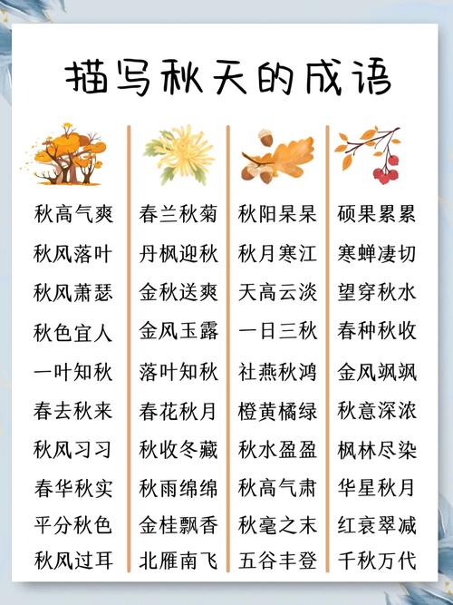 描写秋天景色的成语应用方法(写作中实用4个技巧)