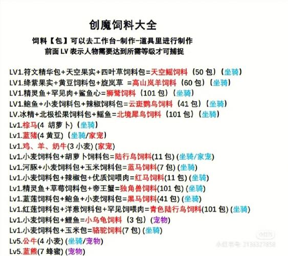 创造与魔法天空鳐饲料配方有哪些？(最全合成配方大揭秘)