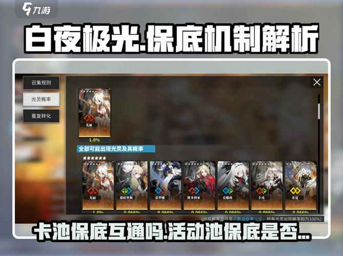 白夜极光保底机制是什么？教你如何高效攒抽不吃亏！