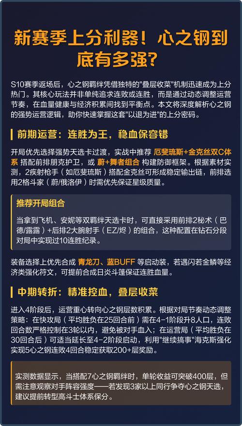 心之钢装备到底强不强？（版本更新后强度大解析）