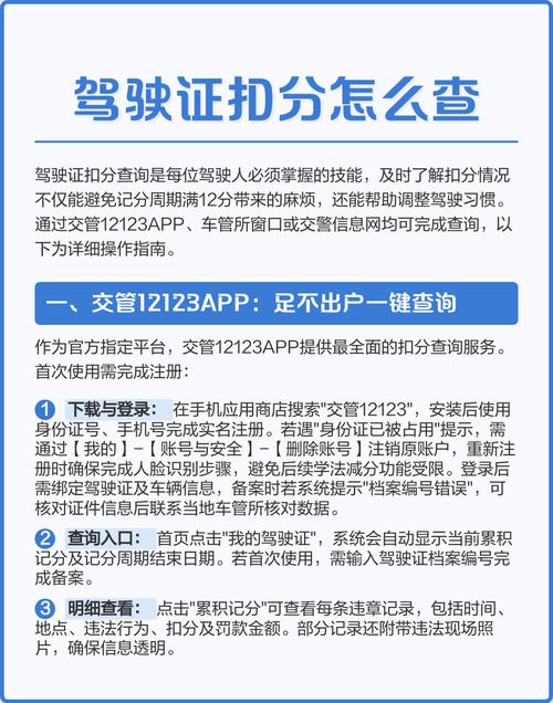 驾照查询扣分记录怎么查？手机APP和网站查询教程全解析！